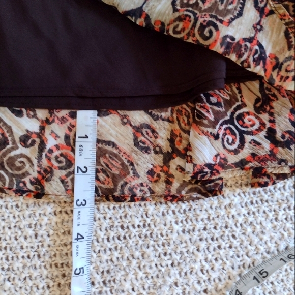 East 5th Coral and brown skirt - Picture 6 of 7